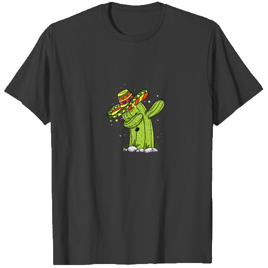 Dabbing Cactus Cinco De Mayo Mexican Party Kids To T-shirt