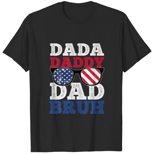 Discover Mens Dada Daddy Dad Bruh Retro Fathers Day 4Th Of T-shirt