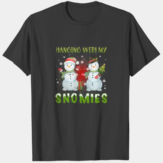 Hanging With My Snowmies Funny Snowman Ugly Christ T-shirt