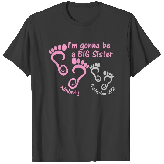 Future Big Sister Footprints T-shirt