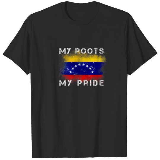 Discover Venezuela Flag Patriotic Proud Venezuelan My Roots T-shirt