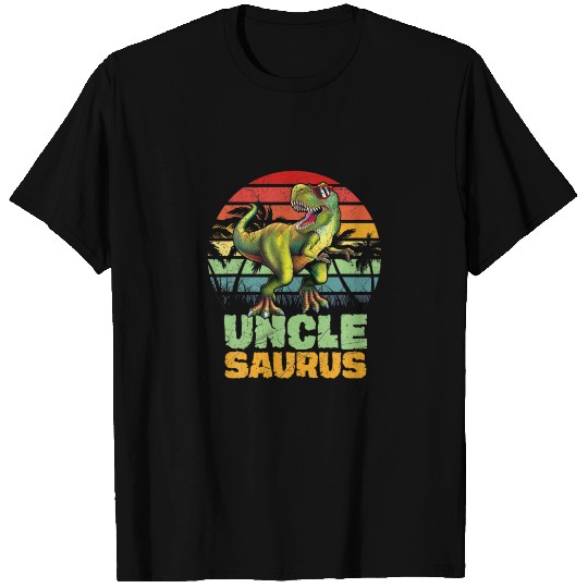 Unclesaurus T Rex Dinosaur Uncle Saurus Family Mat T-shirt