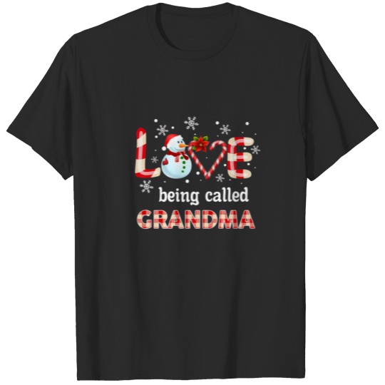 Discover Love Being Called Grandma Snowman Christmas Pajama T-shirt