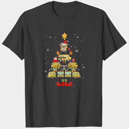 School Bus Driver Christmas Tree  Ornament De T-shirt