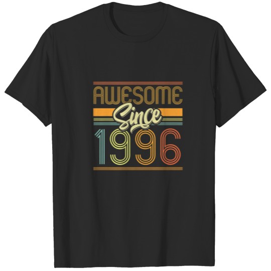 Discover Awesome Since 1996 26Th Birthday 26 Years Old Bday T-shirt