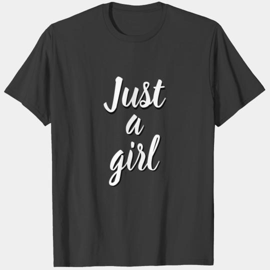 Funny Novelty Christmas JUST A GIRL T-shirt