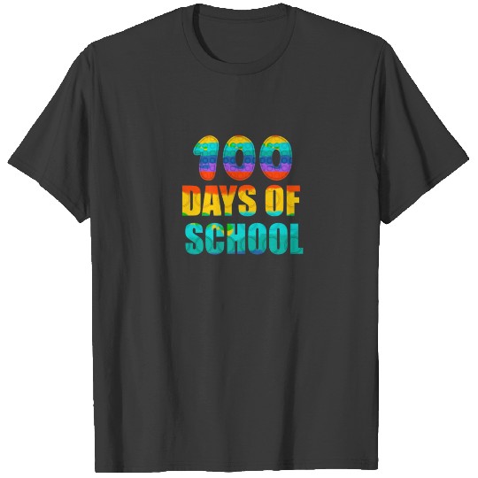 100 Days Of School Pop It Teacher Kids Boys T-shirt