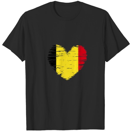 Discover Belgium Heart Belgian Flag Belgian Pride T-shirt