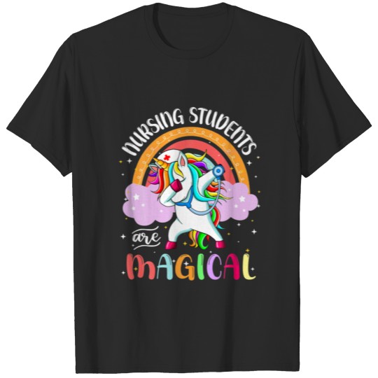 Discover Nursing Students School RN Magical Dabbing Unicorn T-shirt