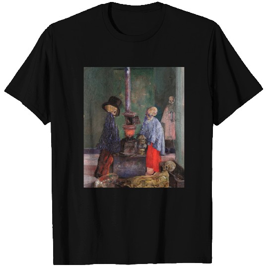 James Ensor - Skeletons Warming Themselves T-shirt