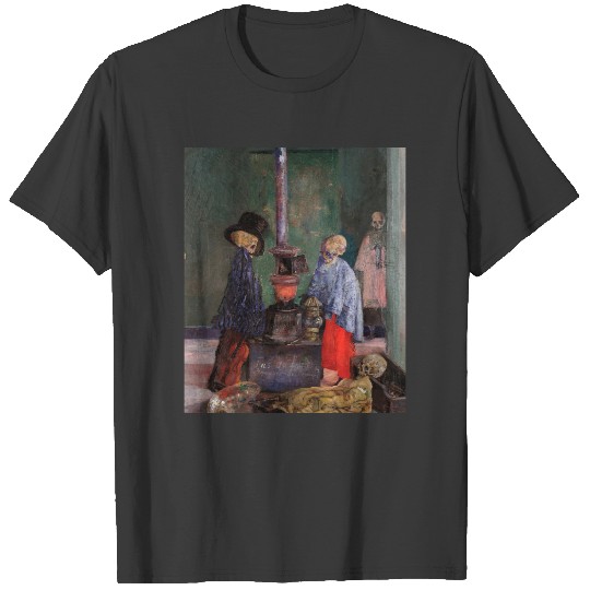 Discover James Ensor - Skeletons Warming Themselves T-shirt