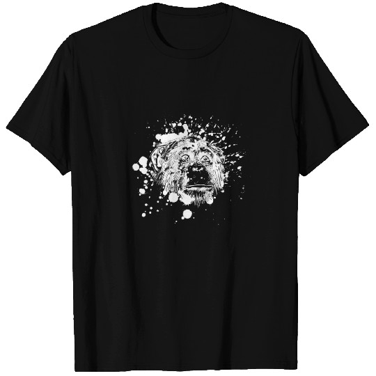 Chimpanzee in White Splash T-shirt