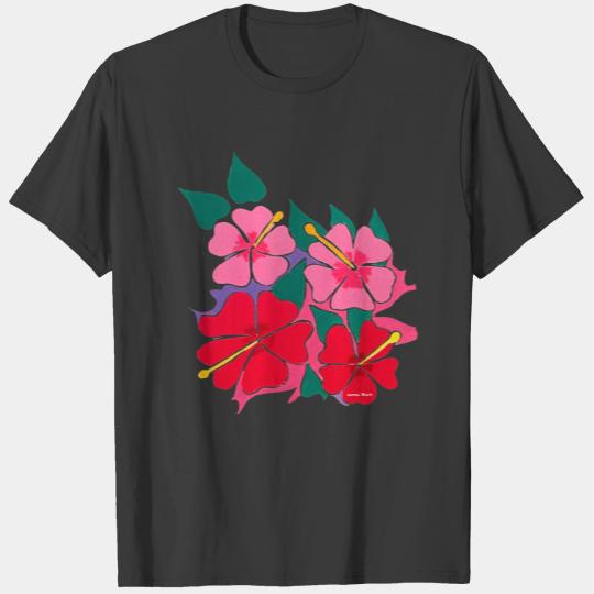 Art Top: Baby Doll Hibiscus Flowers T-shirt