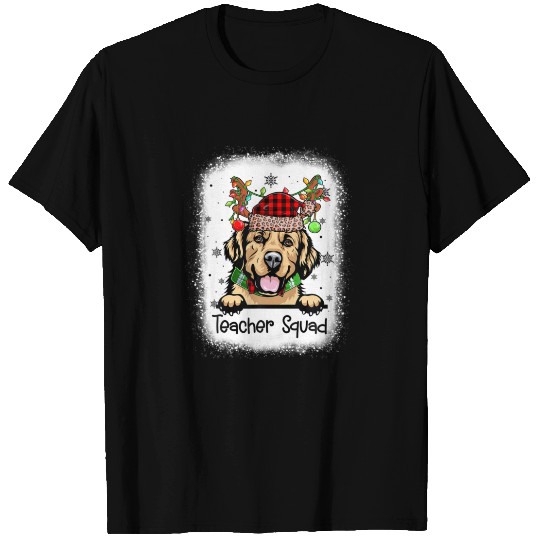 Bleached Teacher Squad Golden Retriever Teacher Ch T-shirt