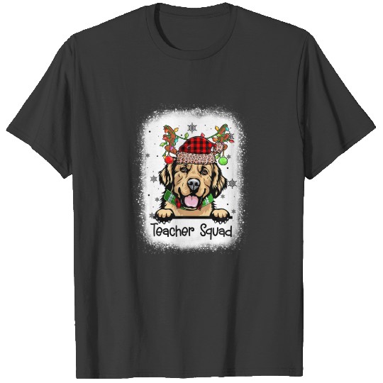 Bleached Teacher Squad Golden Retriever Teacher Ch T-shirt