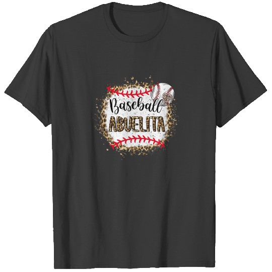 Baseball Abuelita Leopard Bleached Mothers Day Gam T-shirt