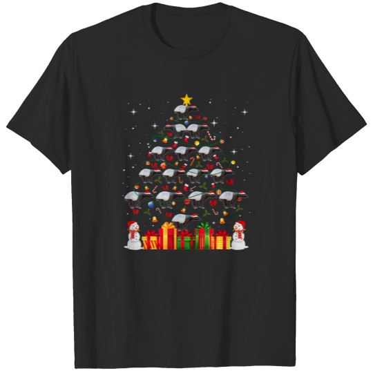 Discover Tapir Christmas Tree Cute Xmas Gift Lover Lights A T-shirt