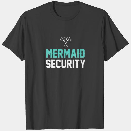 Mermaid Security With Tridents Funny Lifeguard Par T-shirt