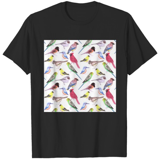 Discover Various birds in watercolor- cute pet birds T-shirt