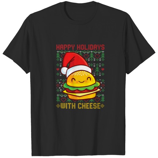 Discover Happy Holidays With Cheese Funny Christmas Kawaii T-shirt