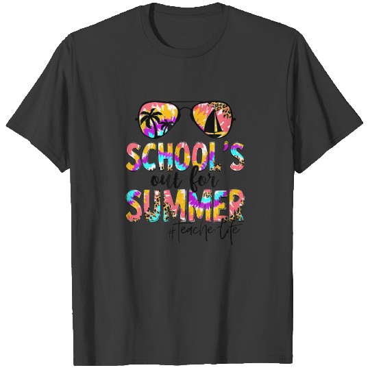 Retro Schools Out For Summer Teacher Life Last Day T-shirt