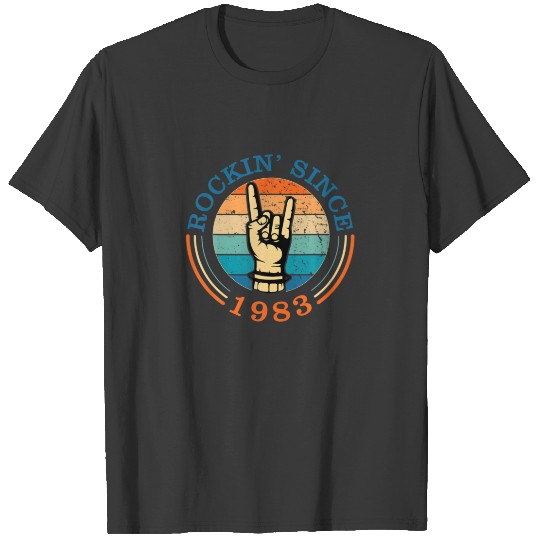 Rockin Since 1983 For Classic Rock Music 39Th Birt T-shirt