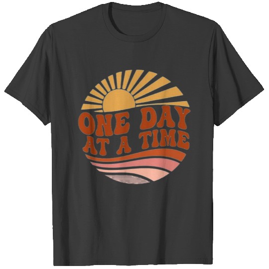 ONE DAY AT A TIME SUN SET RISE VINTAGE RETRO GROOV T-shirt