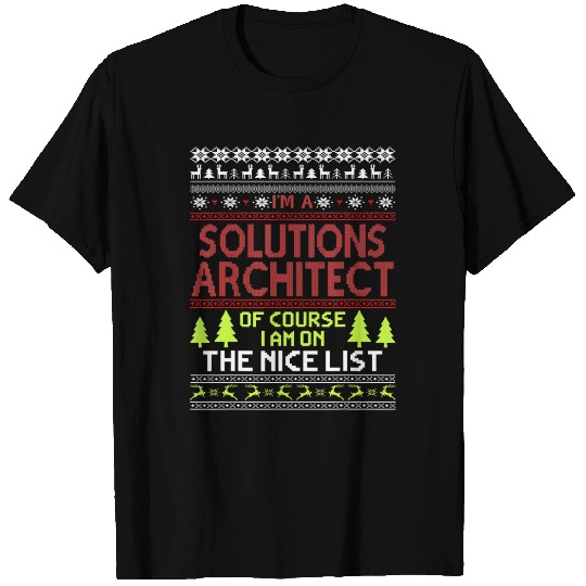 Ugly Christmas Gift Solutions Architect Nice Gift Plus Size T-shirt
