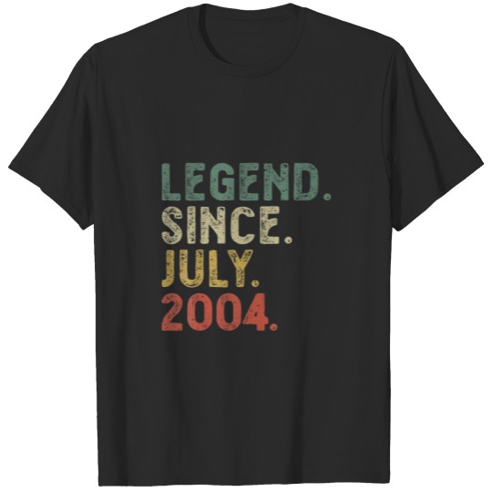 Discover Legend Since July 2004 17Th Birthday Retro Boys 17 T-shirt