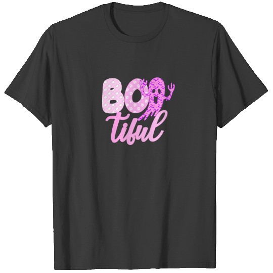 Bootiful - Halloween - Pink And Purple Pattern Wit T-shirt