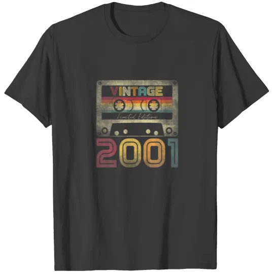 Vintage 2001 21St Birthday Gift Ideas Men Women Hi T-shirt
