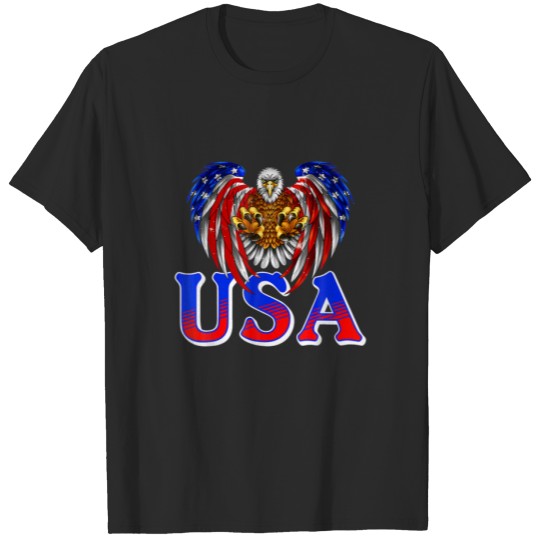 Patriotic Eagle 4Th Of July USA American Flag Meri T-shirt