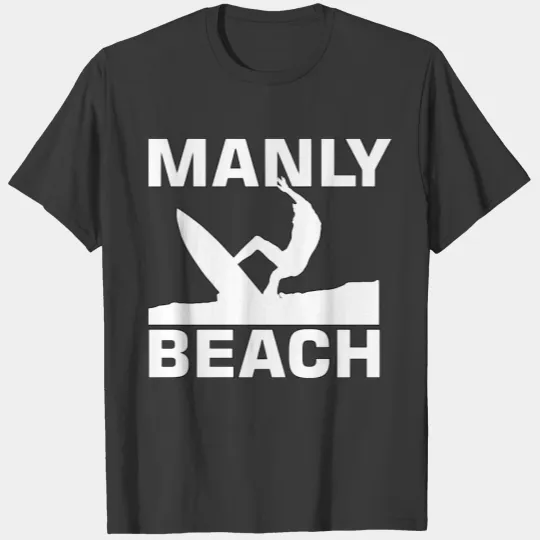 Manly Beach - White Silhouette Polo T-shirt