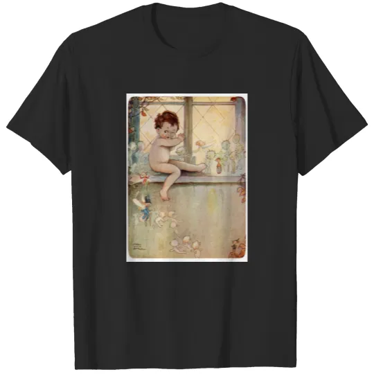 Peter Pan Baby at Window with Fairies T-shirt