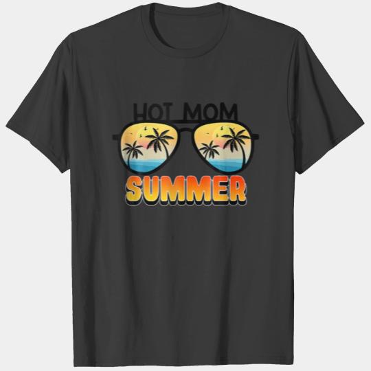 Retro Hot Mom Summer Glasses Sunshine Vacation T-shirt