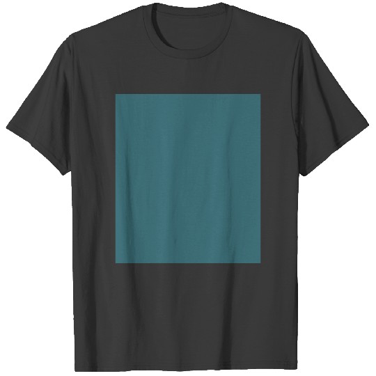 Peacock Blue (Dark Teal or Deep Aqua) Solid Color T-shirt
