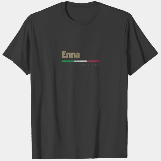 Enna Italian City Retro Flag Italy T-shirt