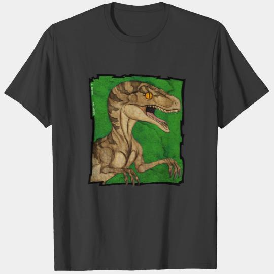 Movie style vintage velociraptor T-shirt