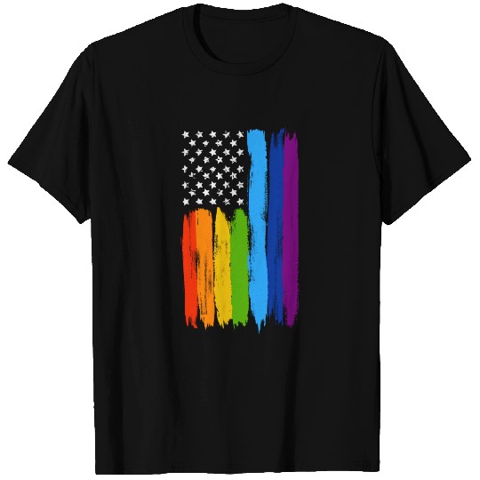 LGBT Rainbow American Pride Flag T-shirt