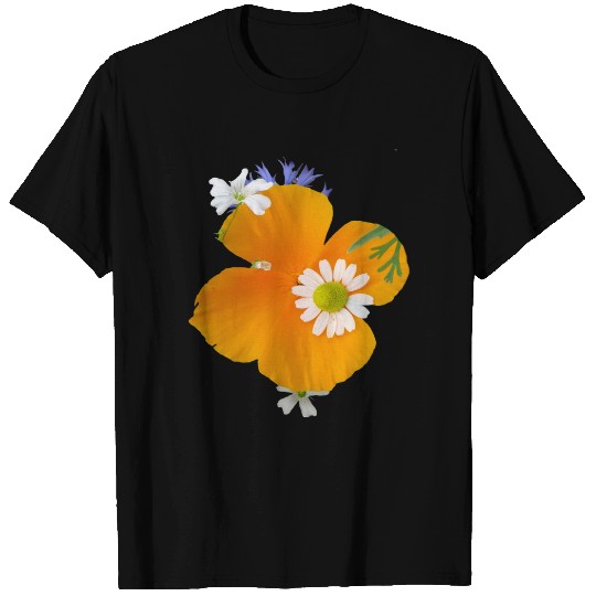 Wild Flowers: Orange White Yellow T-shirt