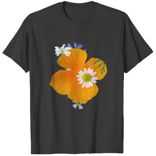 Wild Flowers: Orange White Yellow T-shirt