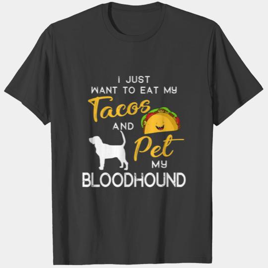 Bloodhound Dog Tacos Lover Owner Christmas Birthda T-shirt