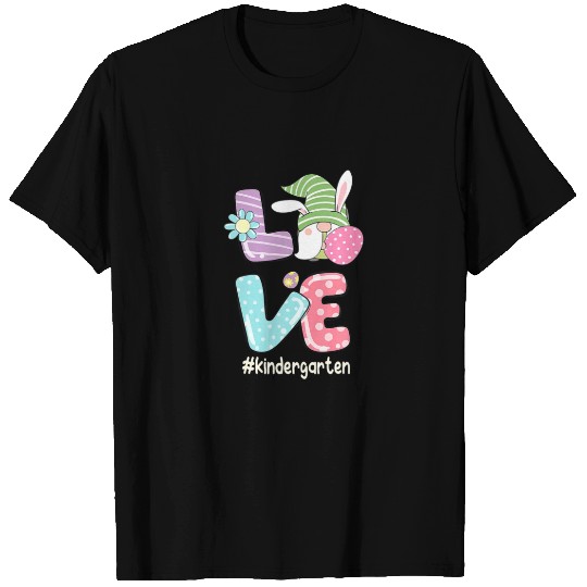 Love Easter Kindergarten Teacher Gnomes Bunny Happ T-shirt