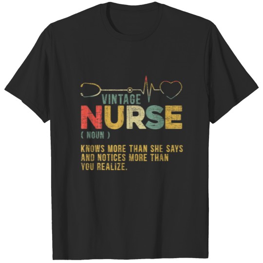 Vintage Nurse Definition Hospital Medical Register T-shirt