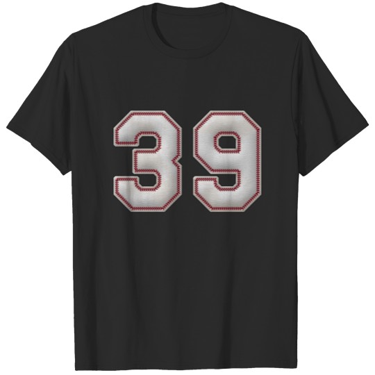 Discover Player Number 39 - Cool Baseball Stitches T-shirt