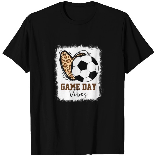 Bleached Soccer Game Day Vibes Leopard Soccer T-shirt