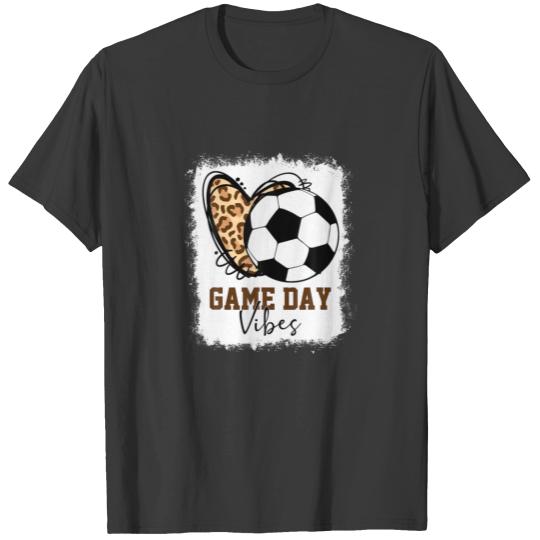 Bleached Soccer Game Day Vibes Leopard Soccer T-shirt
