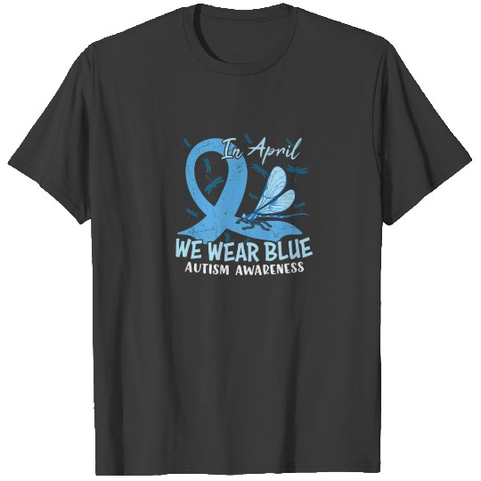 In April We Wear Blue Autism Awareness Kindness Au T-shirt