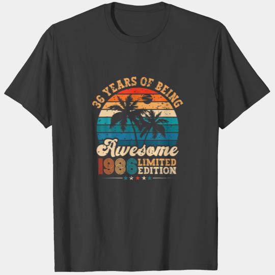 36 Year Old Gifts Awesome 1986 Limited Edition 36T T-shirt