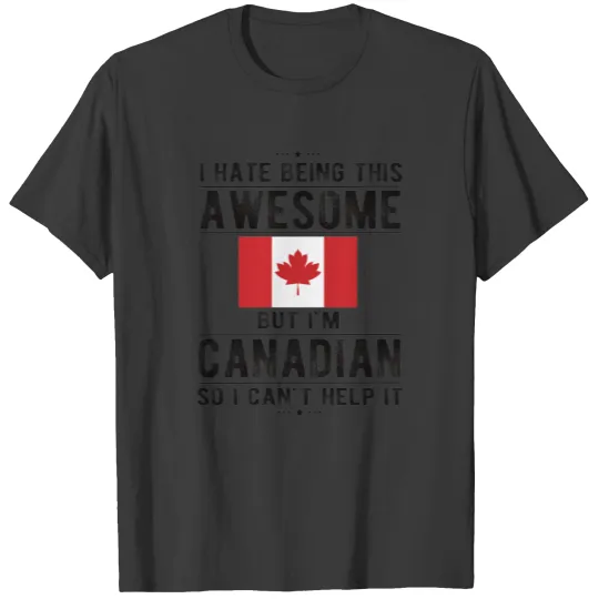 Proud Canadian Flag Canada Heritage Canadian Roots T-shirt